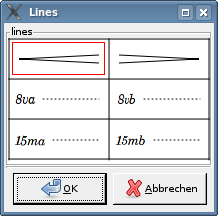 the line dialog (selected)