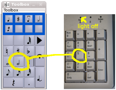 the toolbox and the numpad