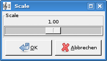 the scale dialog