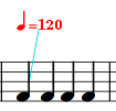the assignment of tempo markers