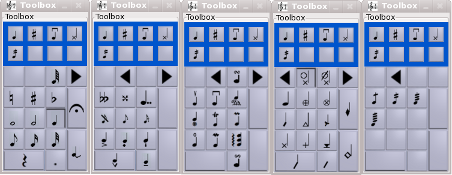 The toolbox panels