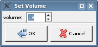 the volume dialog