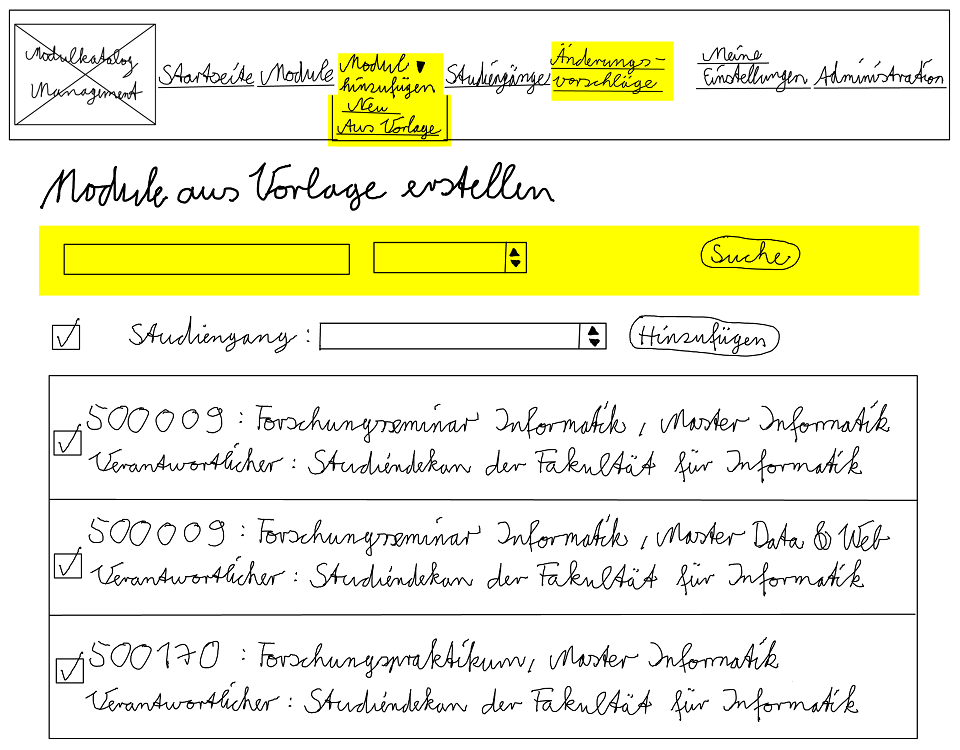 module template view