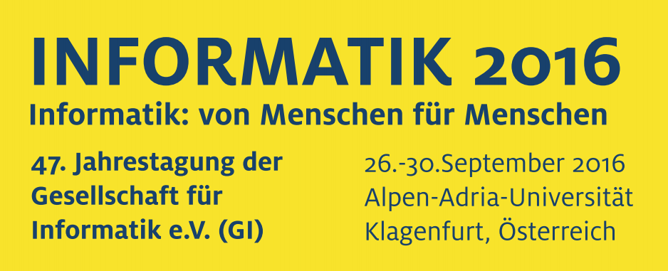 Participation in INFORMATIK 2016 in Klagenfurt